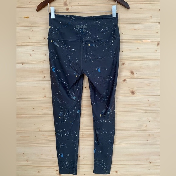 Victoria's Secret Sport Leggings S/P Gray Cosmic Space Print Workout Yoga Pants - Picture 5 of 8